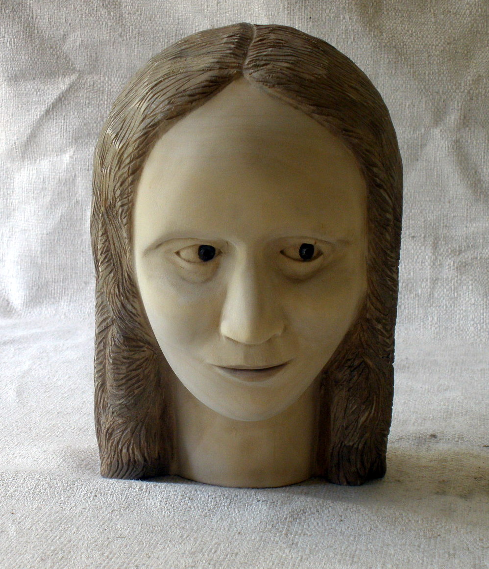 Mona Lisa wood carving